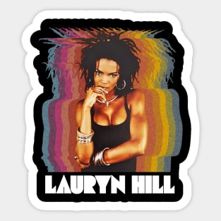 lauryn hill retro Sticker